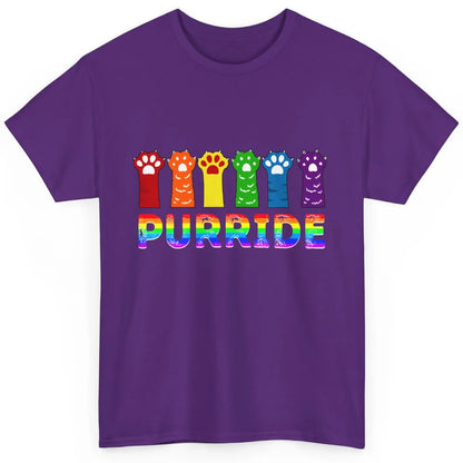 Purride Funny Cat Lover LGBT Pride Awareness Gift LGBT Month Classic Unisex T-Shirt