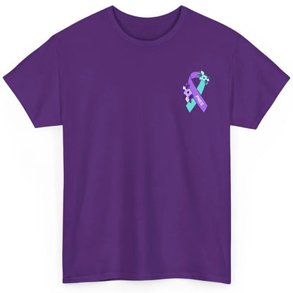 Psychogenic Non-epileptic Seizures PNES Purple Teal Ribbon Classic Unisex T-Shirt