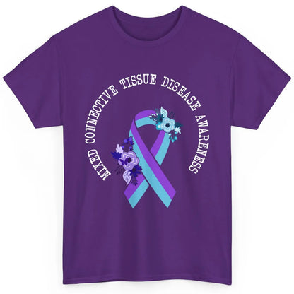 Mixed Connective Tissue Disease Awareness MCTD Floral Ribbon Classic Unisex T-Shirt