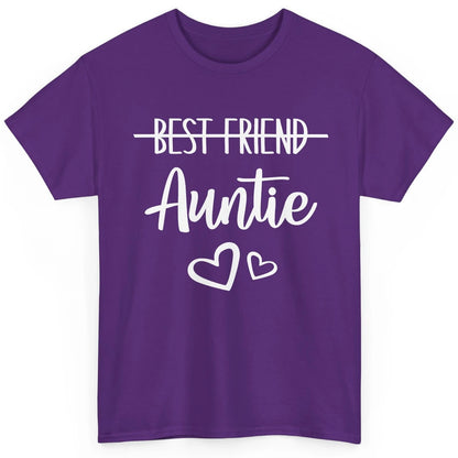 Promoted From Bestie To Auntie Pregnancy Reveal Bestfriend Classic Unisex T-Shirt