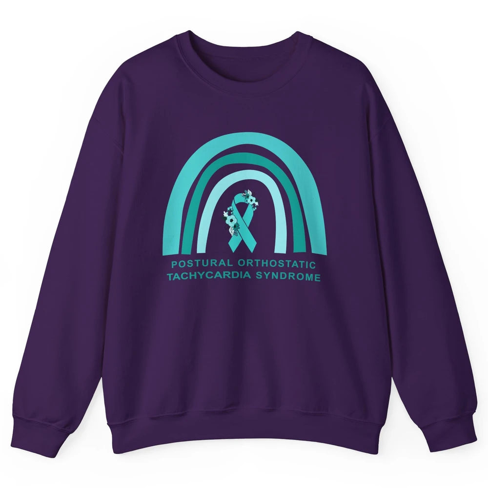 POTS Postural Orthostatic Tachycardia Syndrome Turquoise Unisex Crewneck Sweatshirt