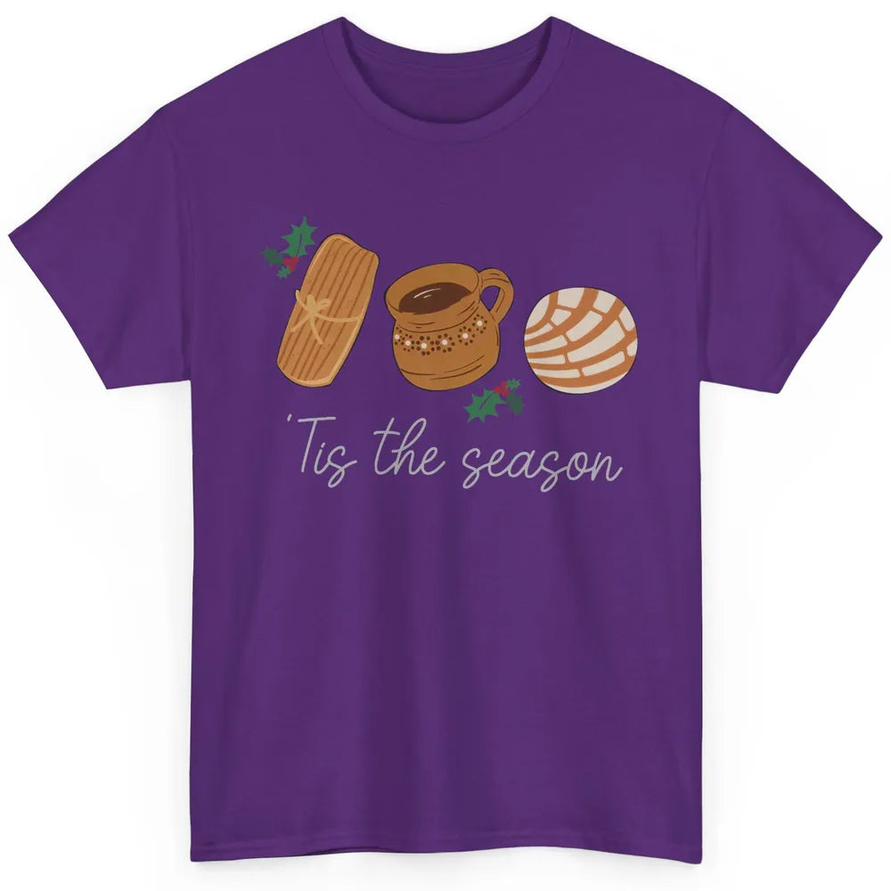 Mexican Christmas Feliz Navidad Concha Tamale Sweet Bread Classic Unisex T-Shirt