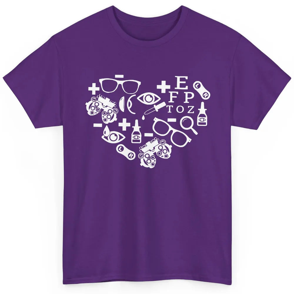 Optometrist Symbols Heart Optician Sight Squad Optometry Classic Unisex T-Shirt