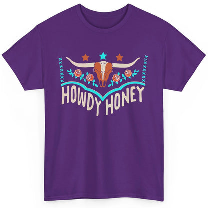 Retro Bull Skull Howdy Honey Western Country Cowboy Gift Classic Unisex T-Shirt