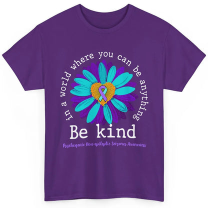 PNES Awareness Purple Teal Ribbon Sunflower Be Kind Classic Unisex T-Shirt