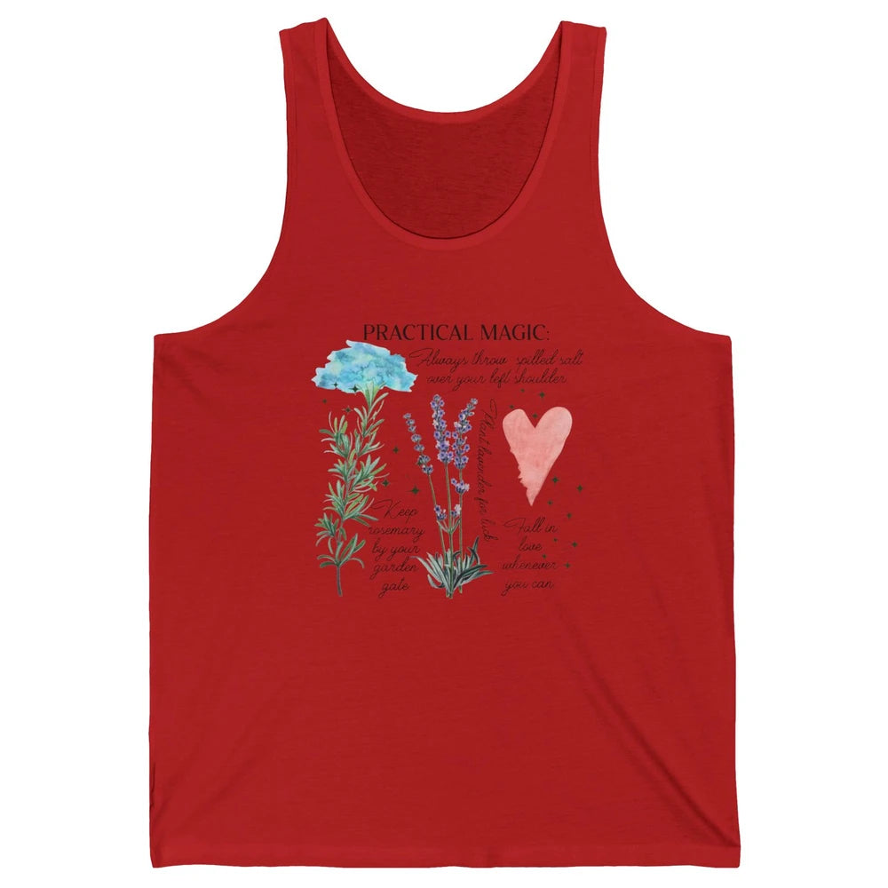 Practical Magic Witch Gardening Card Gardeners Plant Lovers Unisex Jersey Tank