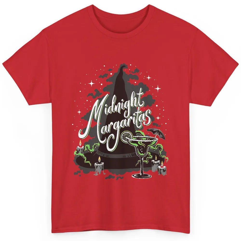 Midnight Margaritas Witch Hat Wine Halloween Spooky Party Classic Unisex T-Shirt