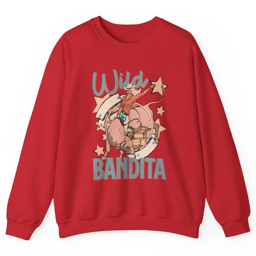 Retro Cowgirl Wild Bandita Western Country Cowboy Wild West Unisex Crewneck Sweatshirt
