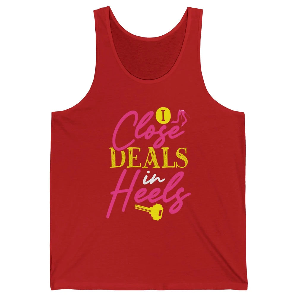 Real Estate Agent Women Closing Deals In High Heels Realtor Unisex Jersey Tank