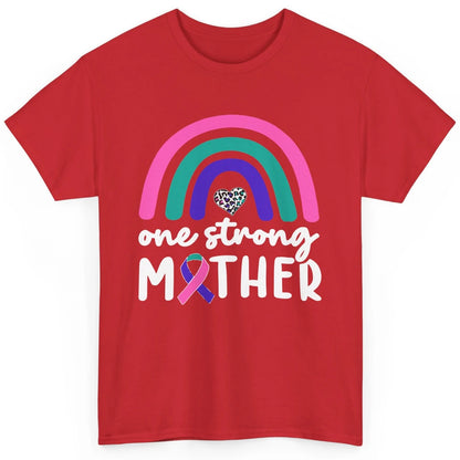 One Strong Mother Teal Rainbow Warrior Thyroid Cancer Month Classic Unisex T-Shirt