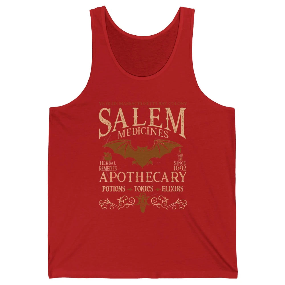 Retro Salem Apothecary Halloween Night Salem Witches 1692 Unisex Jersey Tank