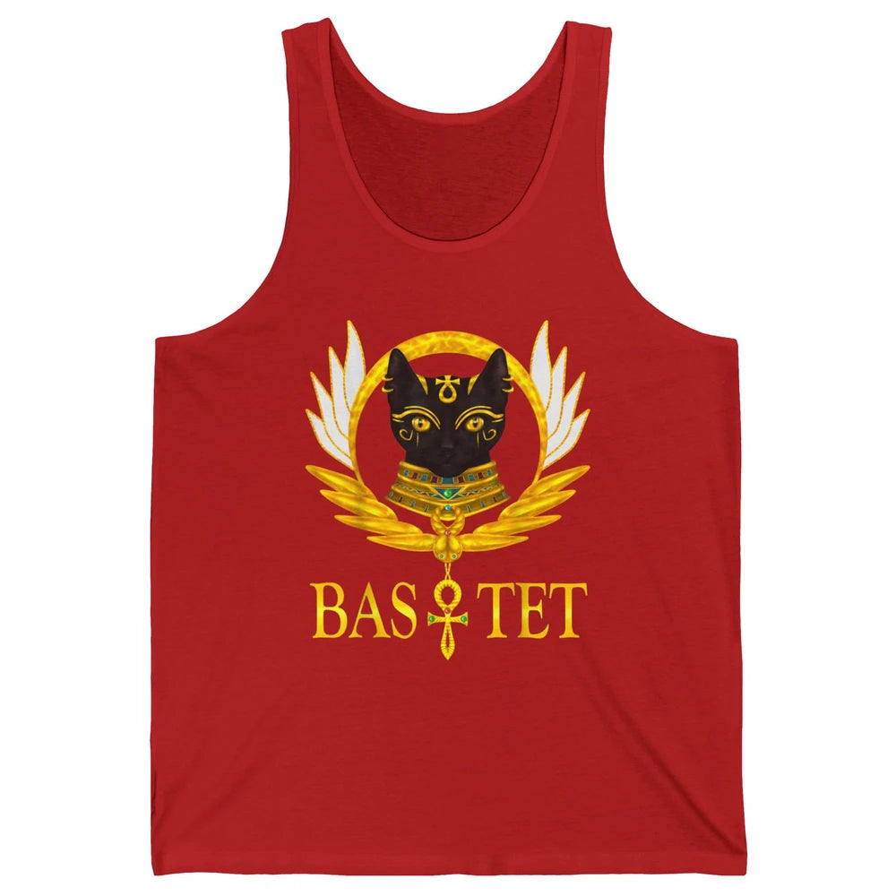 Retro Ancient Egyptian Cat Egypt Goddess Bastet Wings Horus Unisex Jersey Tank