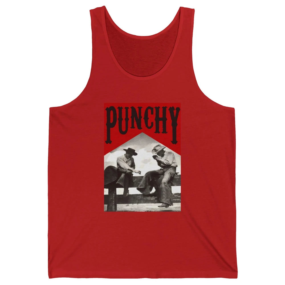 Retro Punchy Cowboy Killer Western Country Cowgirl Gift Unisex Jersey Tank