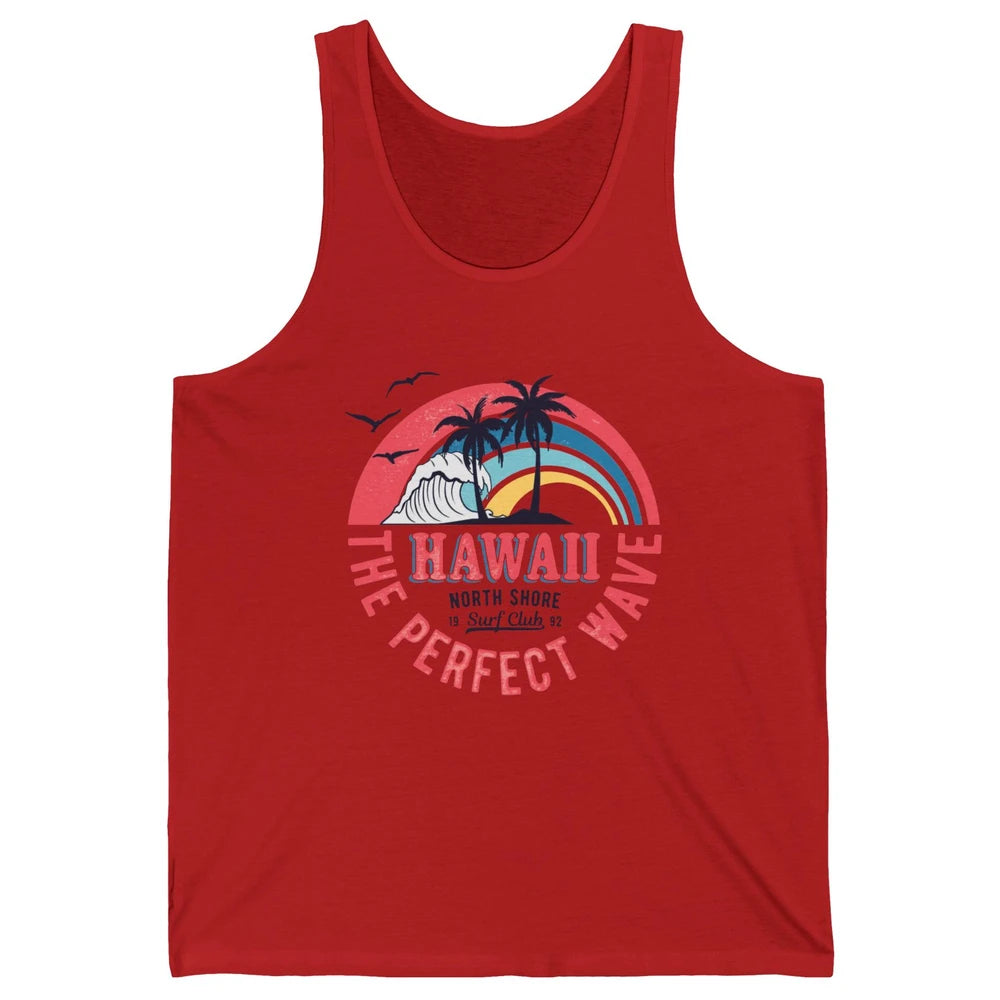 Retro Hawaii North Shore Surf Club Beach Palms Vintage 1980s Unisex Jersey Tank