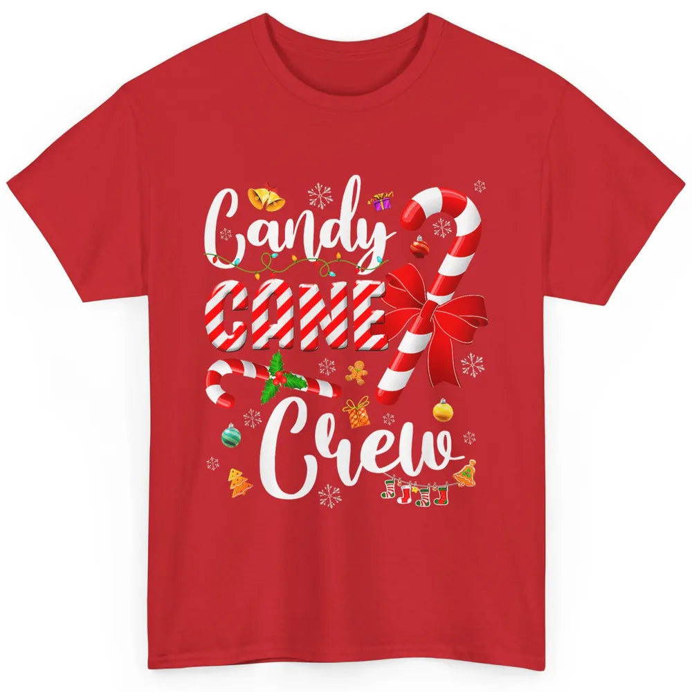 Merry Christmas Sweet Candy Cane Crew Xmas Tree Lights Santa Classic Unisex T-Shirt