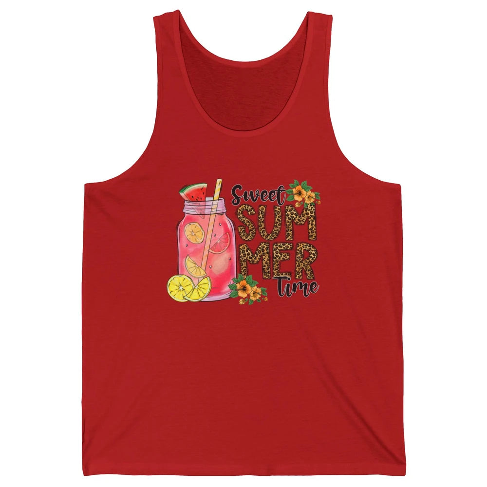 Retro 80s Floral Sweet Summer Watermelon Vaporwave Leopard Unisex Jersey Tank