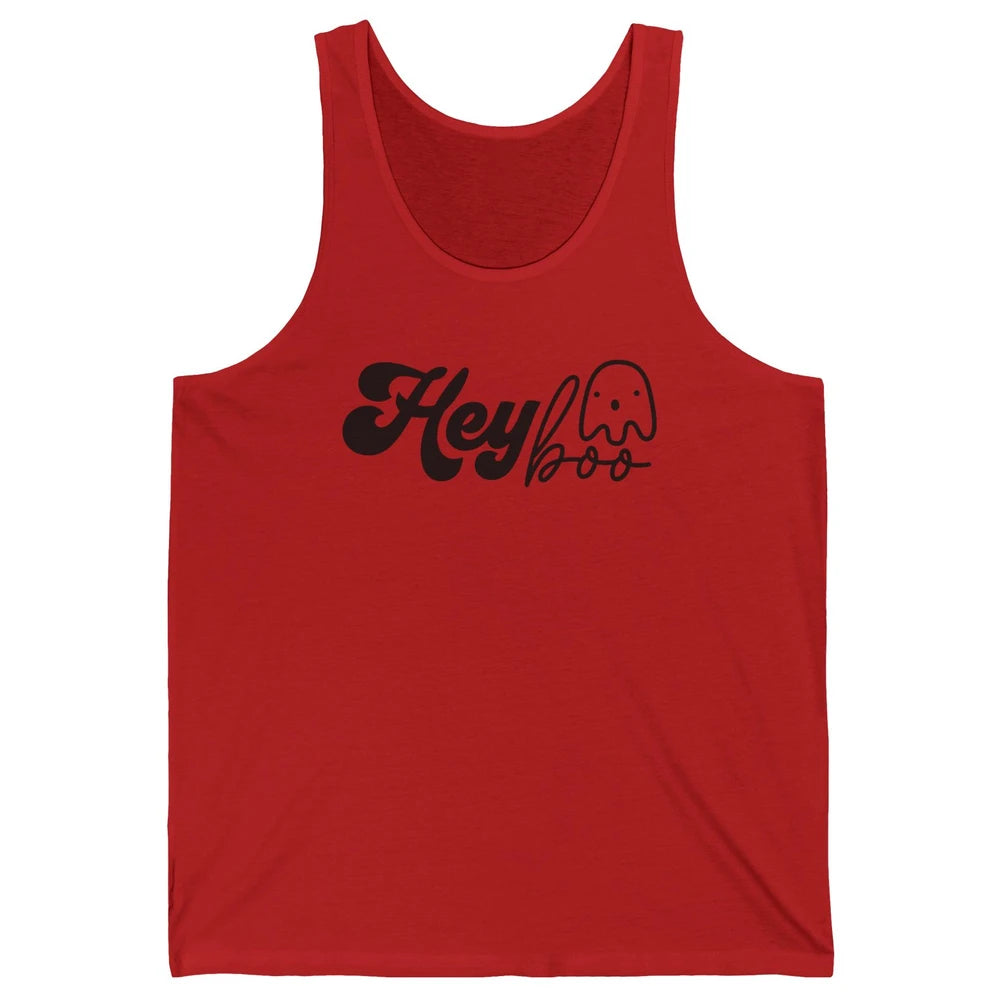 Funny Ghost Hey Boo Pumpkin Halloween Autumn Thanksgiving Unisex Jersey Tank