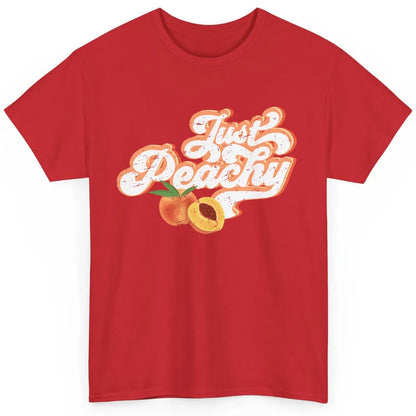 Retro Just Peachy Retro 70s Georgia Peaches Summer Fruit Classic Unisex T-Shirt