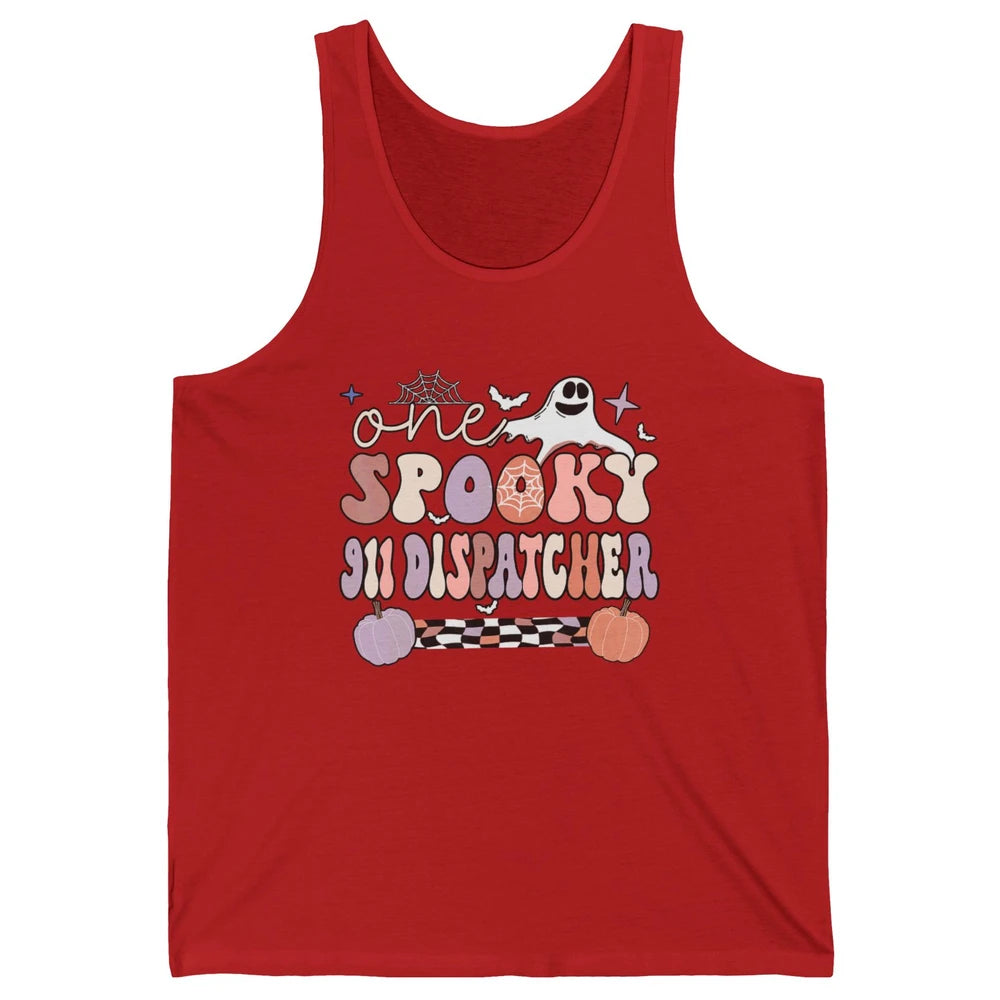 One Spooky Dispatcher 911 Life Operator Pumpkin Halloween Unisex Jersey Tank