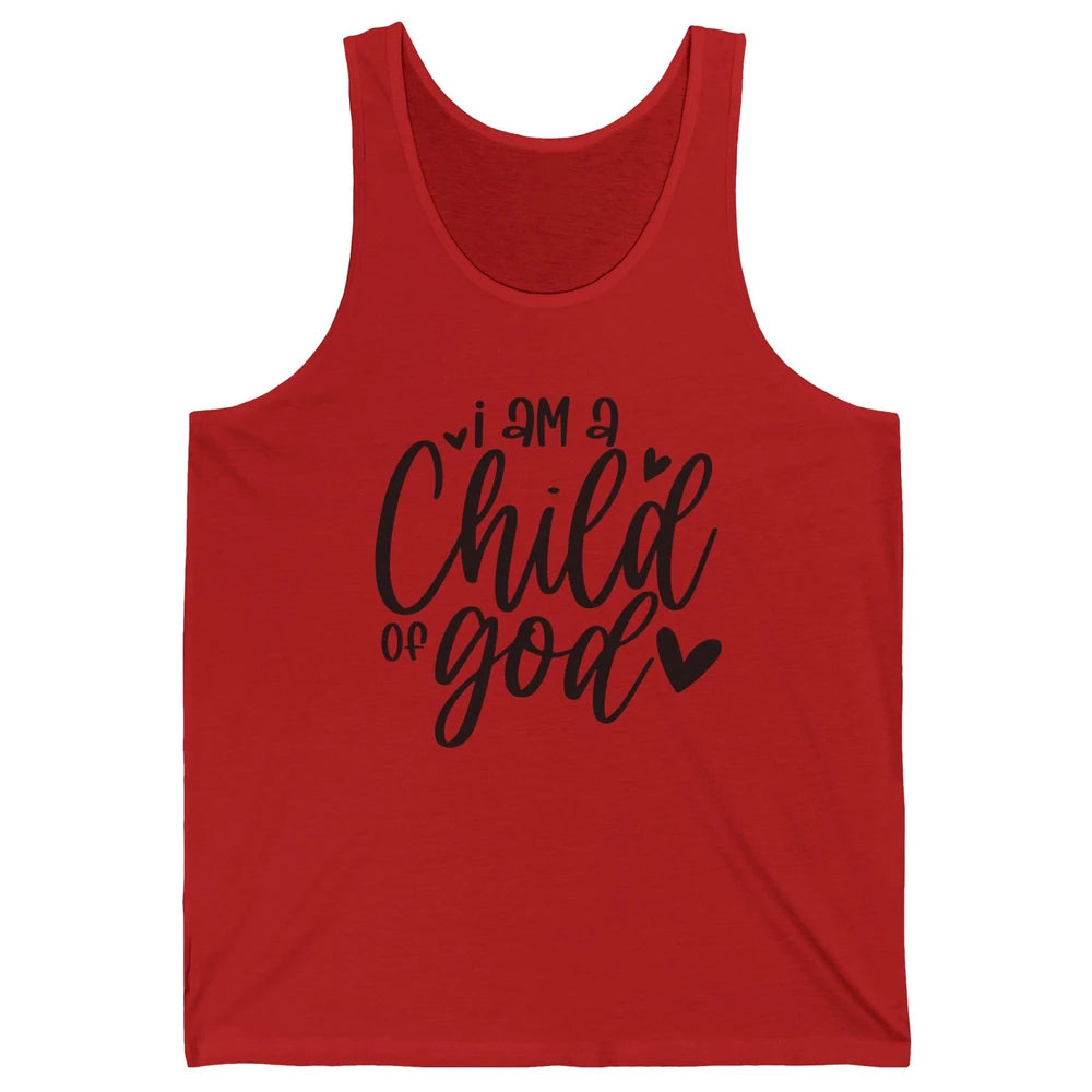 Christian Cross I'm Child Of God Bible Verse Faith Religious Unisex Jersey Tank