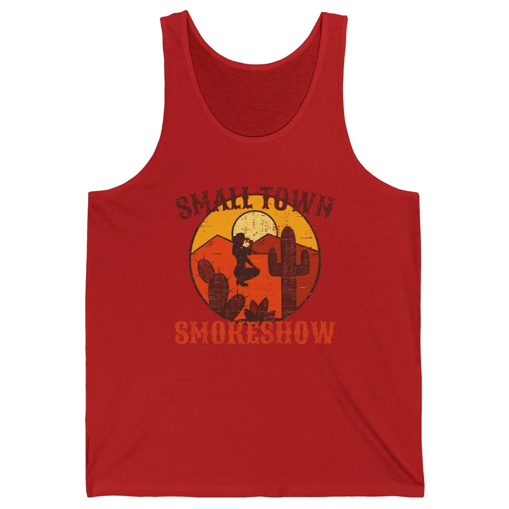 Retro Cowgirl Desert Small Town Smokeshow Western Country Unisex Jersey Tank