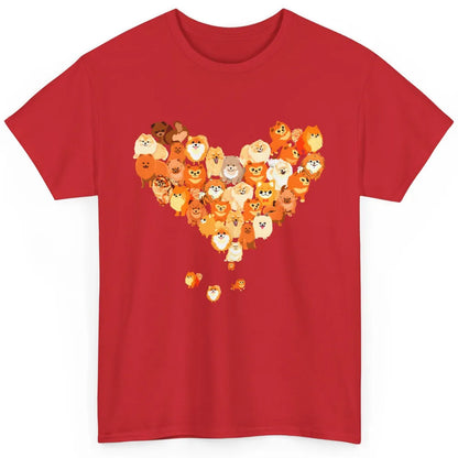 Pomeranian Heart Cute Pomeranian Dog Lovers Gift My Pet Love Classic Unisex T-Shirt