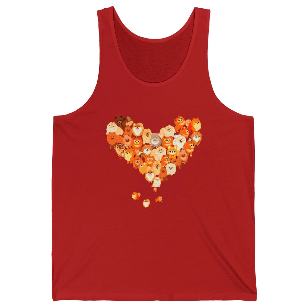 Pomeranian Heart Cute Pomeranian Dog Lovers Gift My Pet Love Unisex Jersey Tank