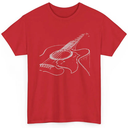 Retro Acoustic Guitar Guitarist Musician Music Lovers Gift Classic Unisex T-Shirt