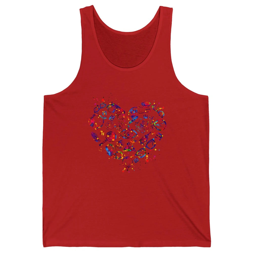 Optometrist Eyeglasses Technician Optometry Eye Doctor Heart Unisex Jersey Tank