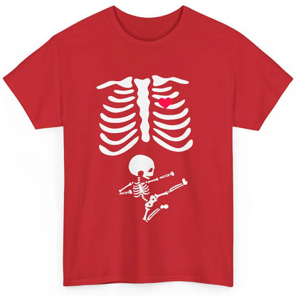 Pregnant Halloween Skeleton Naughty Baby Boy Pumpkin Costume Classic Unisex T-Shirt