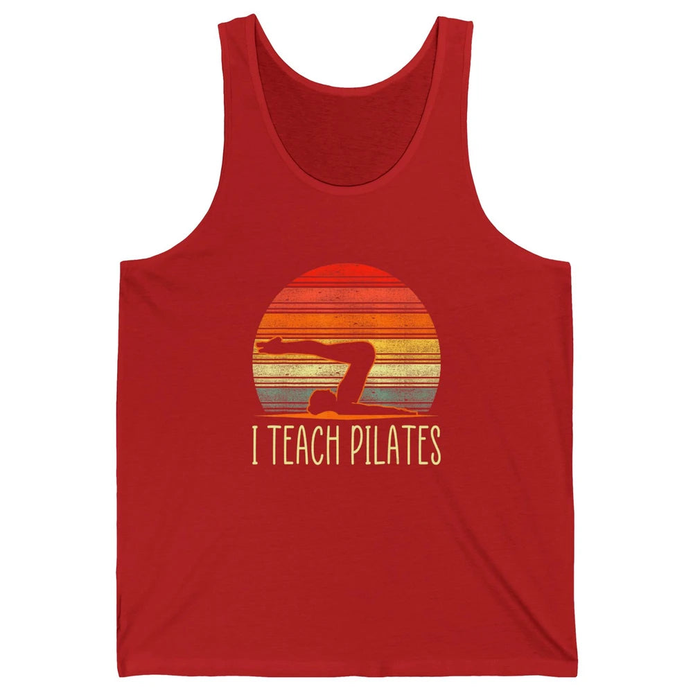 Retro Instructor Teacher Gym Teach Pilates Workout Fitness Unisex Jersey Tank