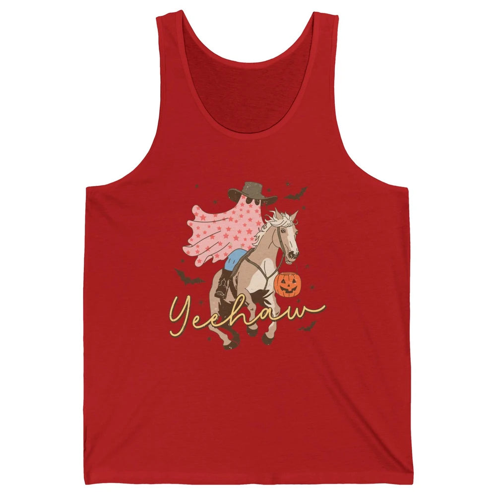 Cowboy Ghost Howdy Ghost Spooky Yeehaw Western Halloween Unisex Jersey Tank