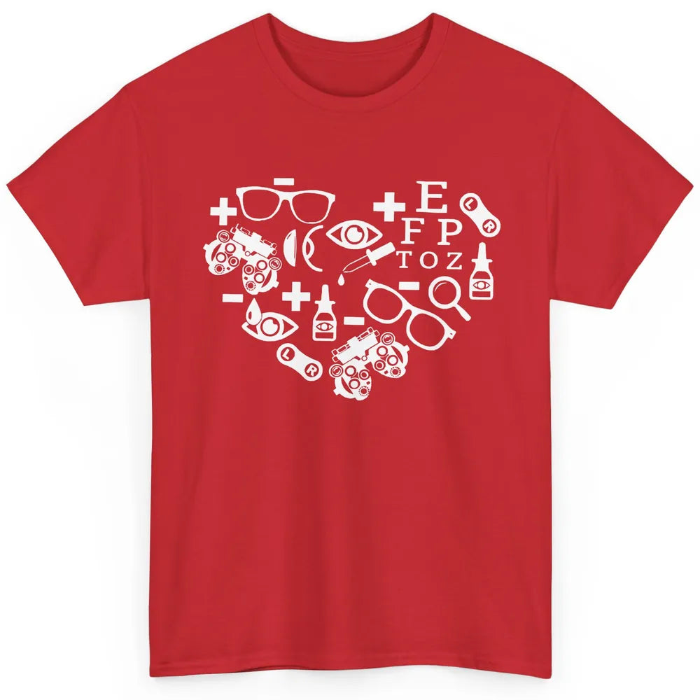 Optometrist Symbols Heart Optician Sight Squad Optometry Classic Unisex T-Shirt
