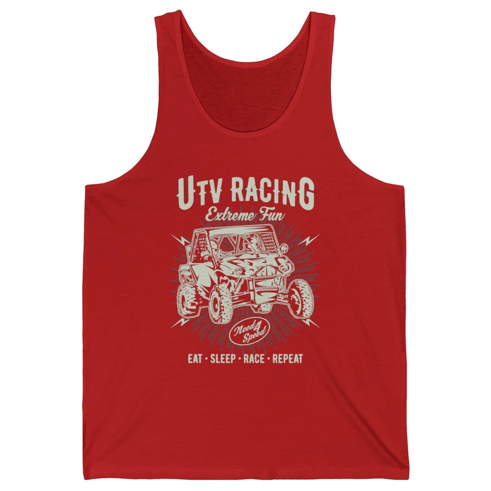 Retro Fun UTV Racing Limit Mud Riding Dirt SXS Rider Offroad Unisex Jersey Tank