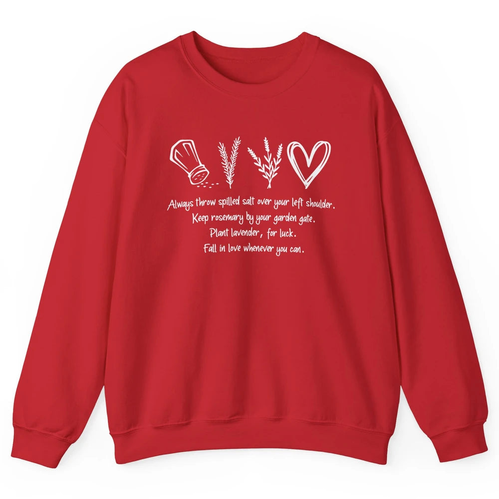 Practical Magic Witch Gardening Card Gardeners Plant Lovers Unisex Crewneck Sweatshirt