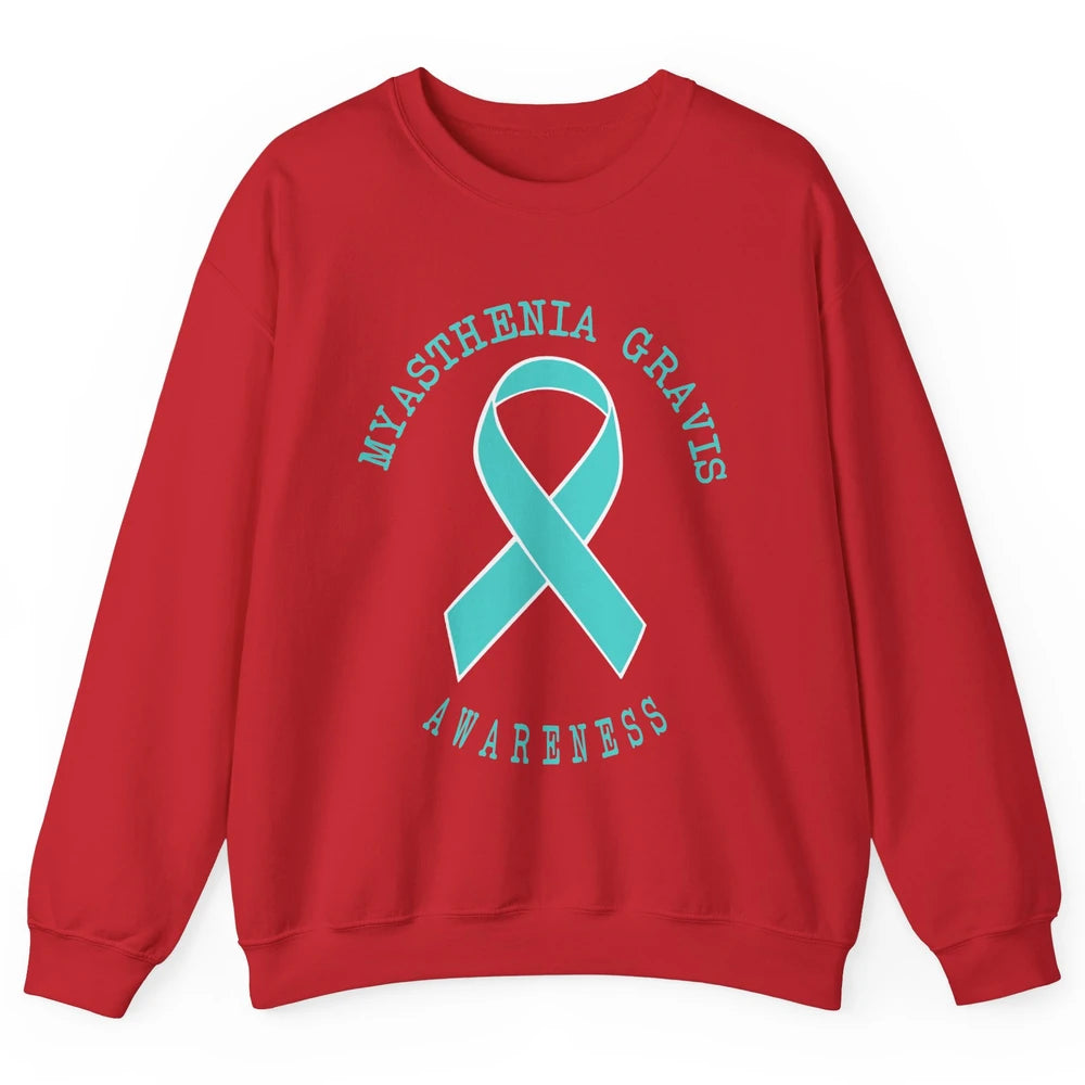 Myasthenia Gravis Awareness Ribbon Neuromuscular Disease Unisex Crewneck Sweatshirt