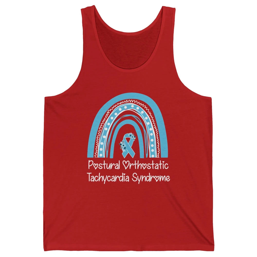 Postural Orthostatic Tachycardia Syndrome Turquoise Rainbow Unisex Jersey Tank