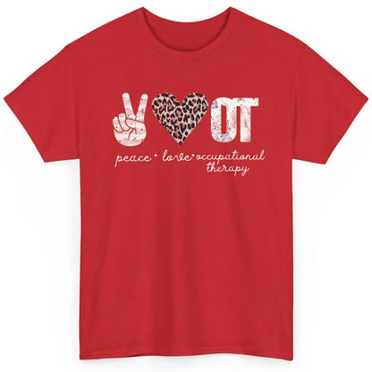 Retro Occupational Therapist Peace Love Occupational Therapy Classic Unisex T-Shirt