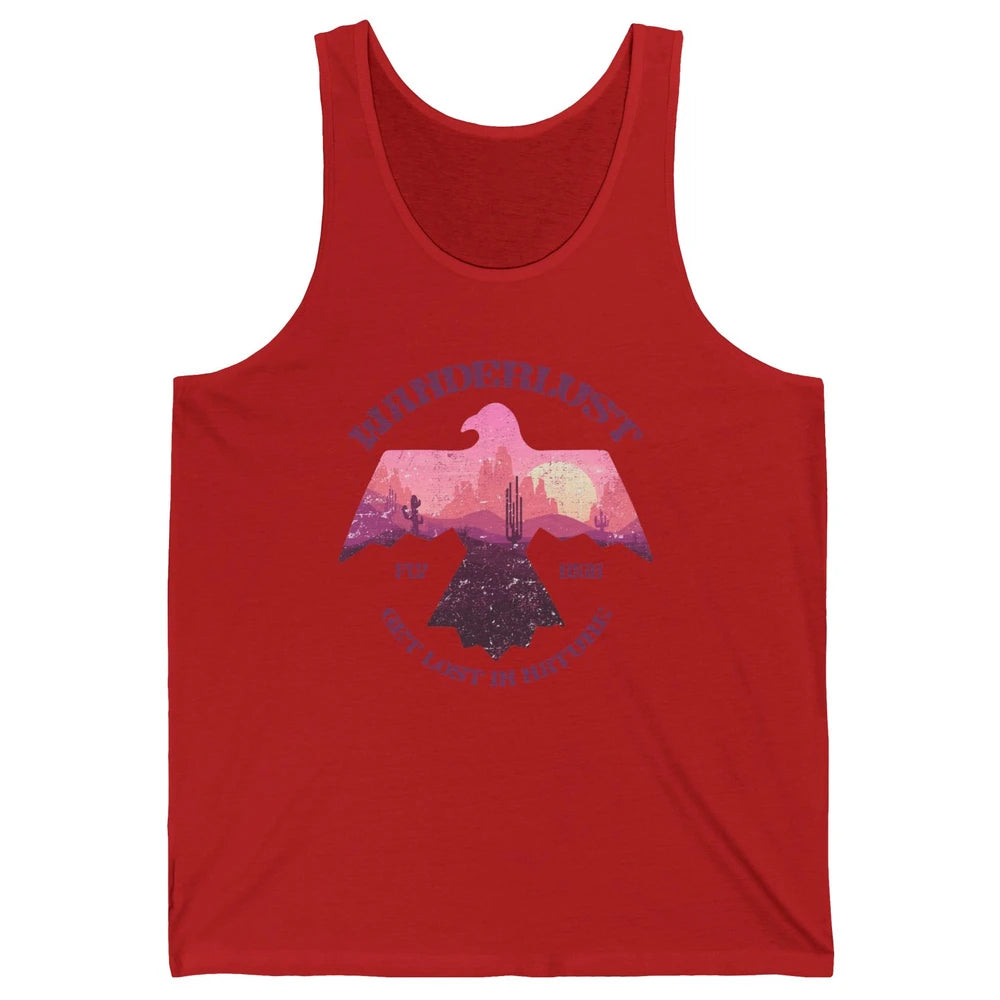 Retro Adventure Wanderlust Get Lost In Nature Travel Western Unisex Jersey Tank