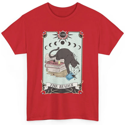 Retro Cat Books The Reader Tarot Card Halloween Reading Gift Classic Unisex T-Shirt