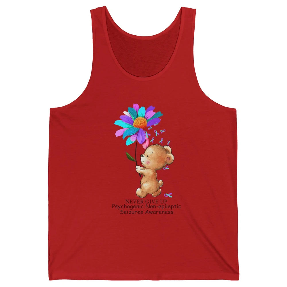 PNES Awareness Purple Teal Ribbon Sunflower Baby Elephant Unisex Jersey Tank