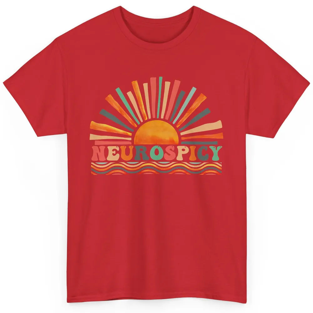Retro Neurospicy Funny ADHD Neurodiversity Autism Awareness Classic Unisex T-Shirt