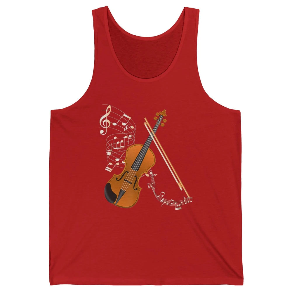 Orchestra Violin Player Retro Violinist Musical Instrument Unisex Jersey Tank