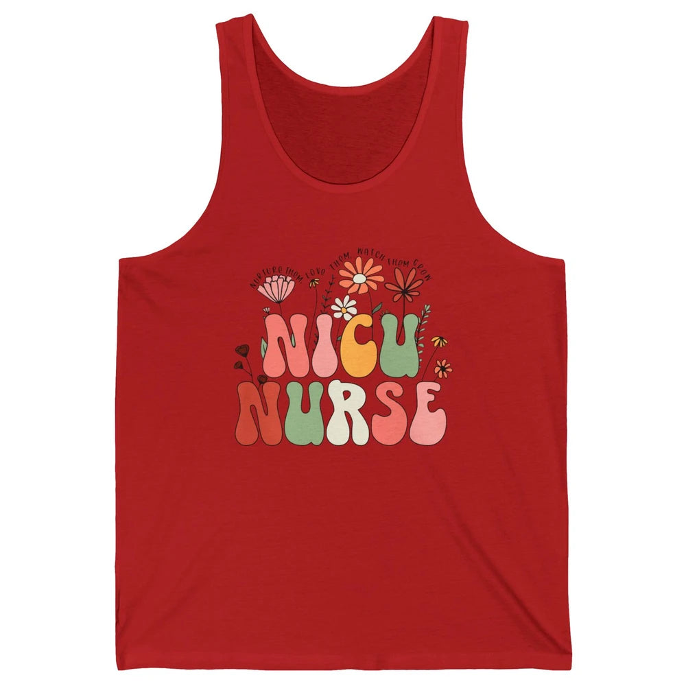 NICU Nurse Wildflower Neonatal Nurse Baby Nurse Appreciation Unisex Jersey Tank