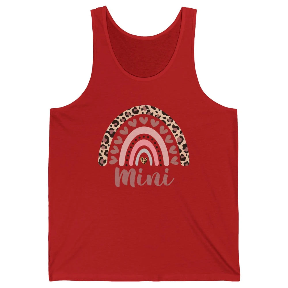 Mini Leopard Rainbow Cheetah Love Mama Valentines Day Unisex Jersey Tank