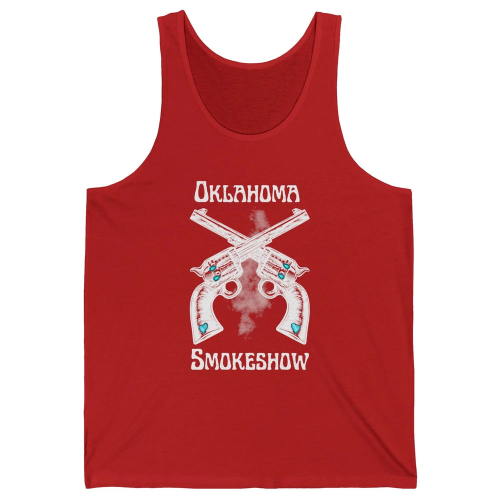 Retro Cowgirl Oklahoma Smokeshow Western Country Small Town Unisex Jersey Tank