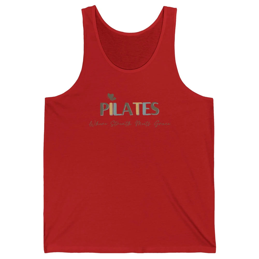 Pilates Where Strength Meets Grace Sport Pilates Reformer Unisex Jersey Tank