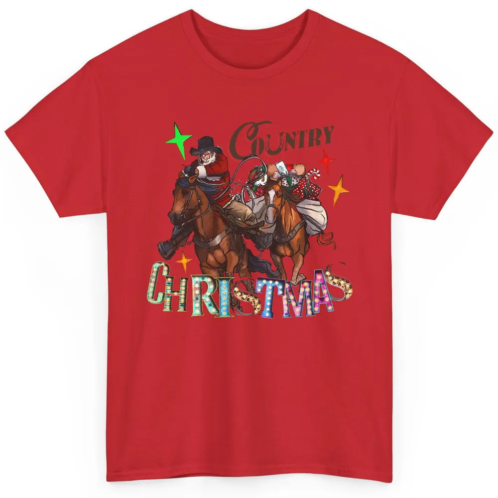 Santa Claus Country Christmas Y'all Western Country Cowboy Classic Unisex T-Shirt