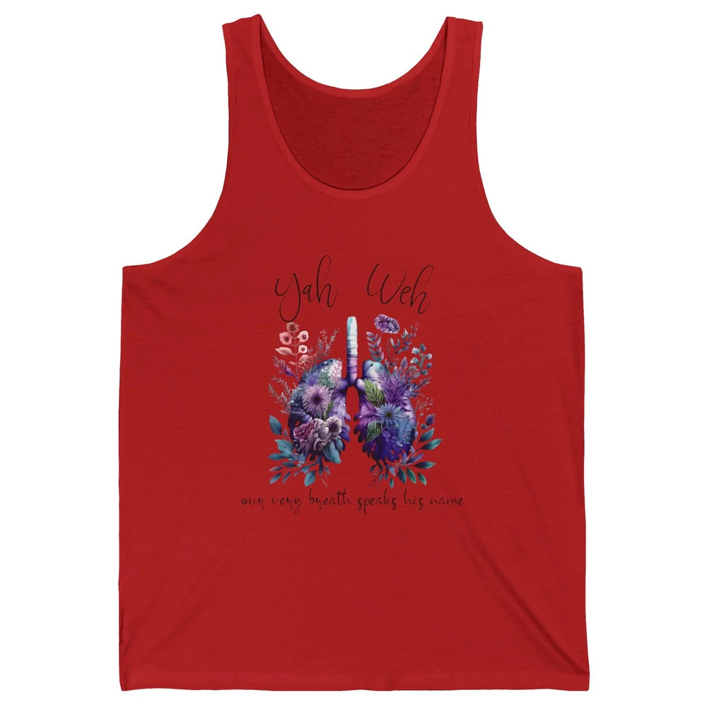 Our Very Breath Speaks His Name YHWH Christian Religious Unisex Jersey Tank