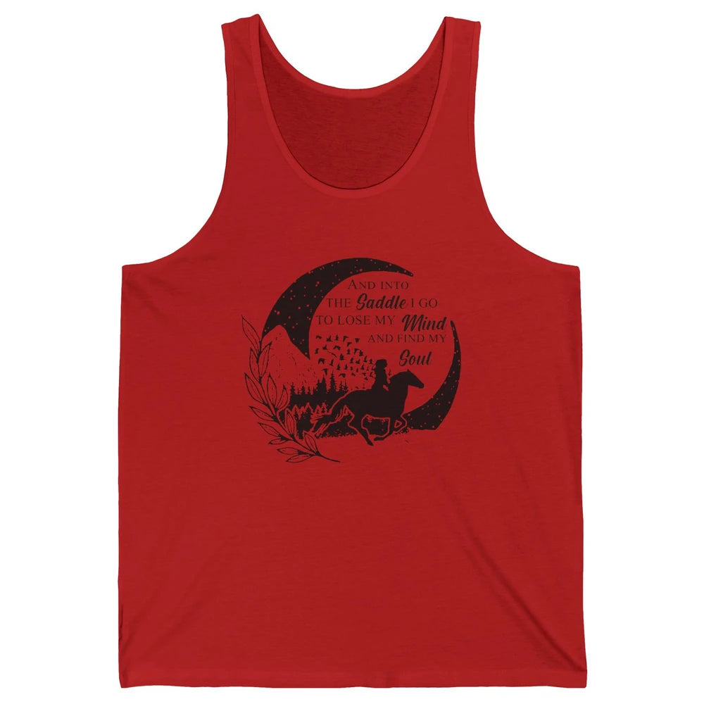 Retro Cowgirl Into The Saddle I Go Western Country Cowboy Unisex Jersey Tank